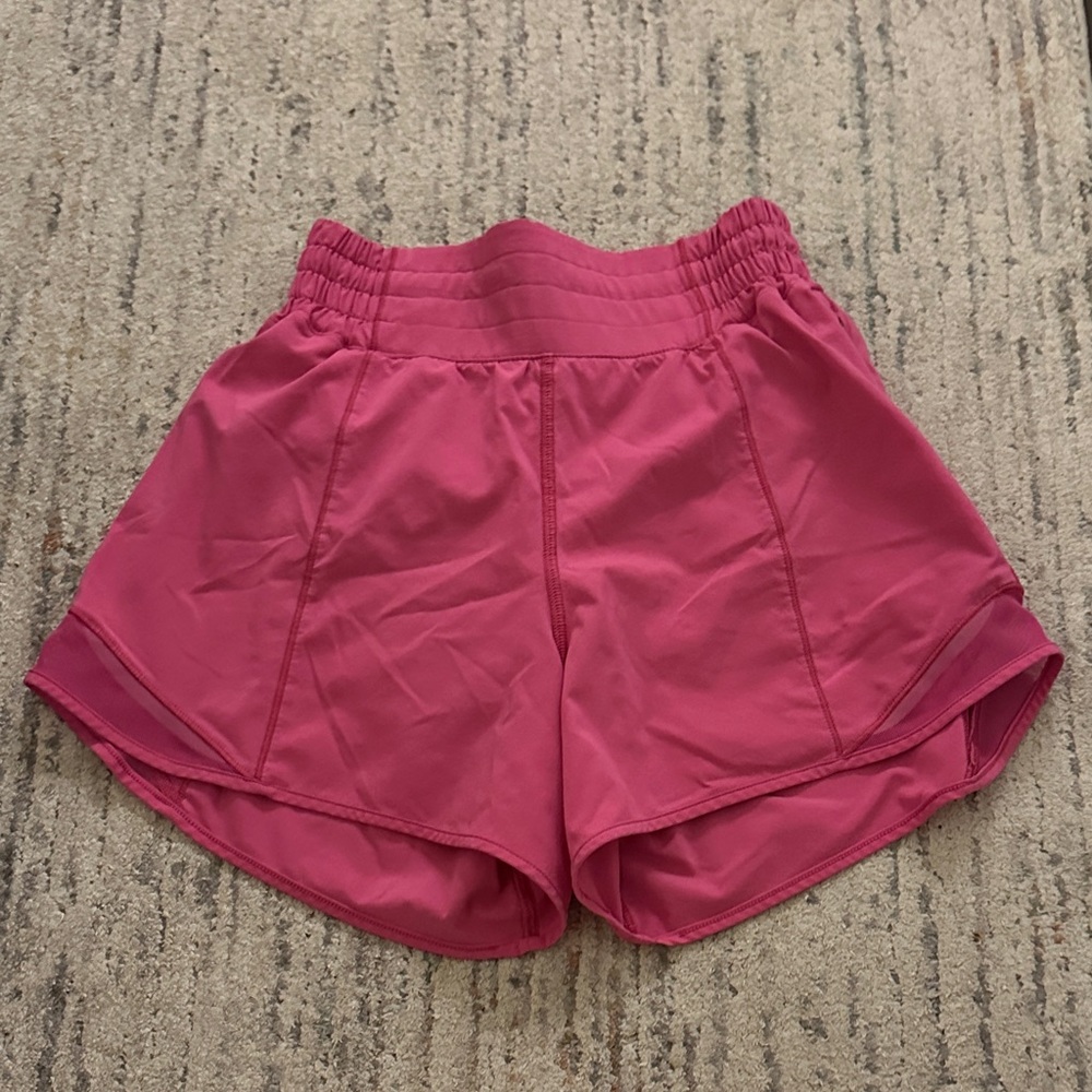 lululemon athletica pink shorts high rise